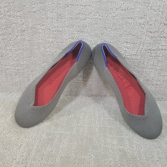 Rothy’s The Flat Charcoal Gray Slip On Ballet Flats Shoes Women's Size 7, 10 - Picture 2 of 11